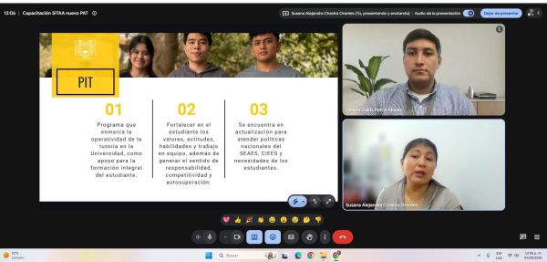 La Dra. Catalina López Ordoñez, realizó la capacitación a las y los nuevos coordinadores de Acción Tutorial de diversas Unidades Académicas