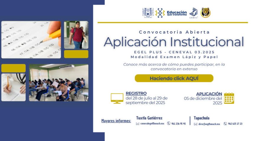 Examen General de Egreso de Licenciatura (EGEL) - Modalidad presencial 03.2025