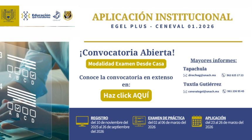 Examen General de Egreso de Licenciatura (EGEL) - Modalidad Examen desde casa 01.2026