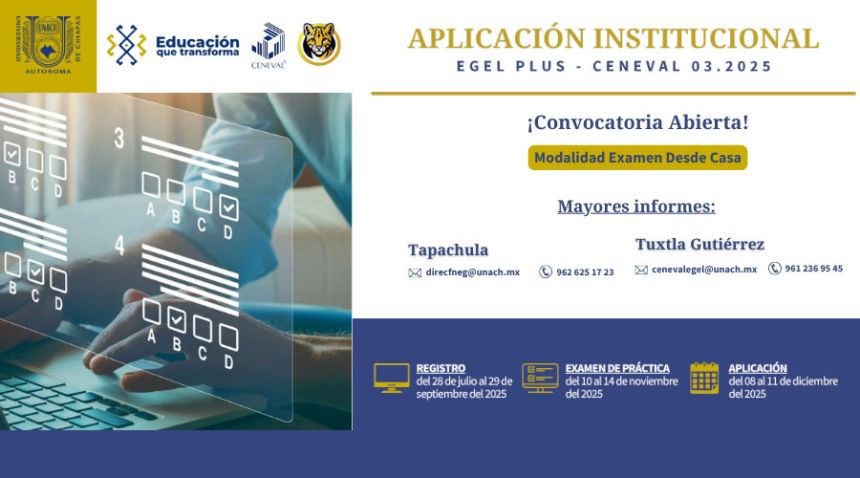 Examen General de Egreso de Licenciatura (EGEL) - Modalidad Examen desde casa 03.2025